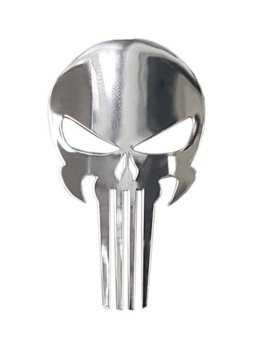 Naklejka Niklowana CZASZKA Punisher