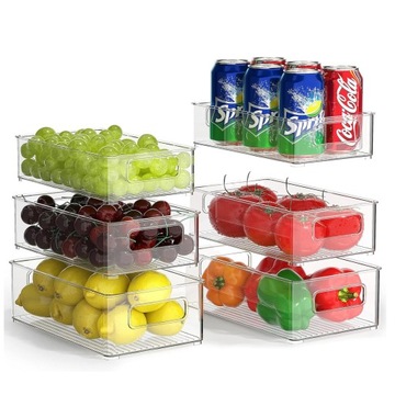 КОНТЕЙНЕРЫ ДЛЯ ХРАНЕНИЯ ПИЩЕВЫХ КОНТЕЙНЕРОВ ДЛЯ ХОЛОДИЛЬНИКА ОРГАНИЗАТОР 6ШТ.