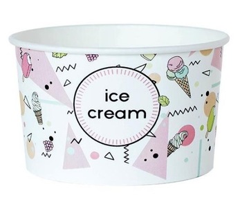 Miski papierowe do lodów ICE CREAM 130ml 25szt