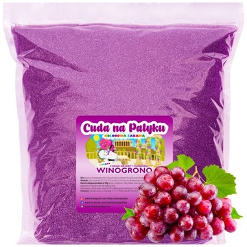 Kolorowy Cukier Do Waty Cukrowej do Maszyny Smakowy WINOGRONOWY 500g