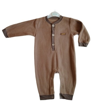 Pajacyk niemowlęcy BABY CODE 80 brązowy Rampers