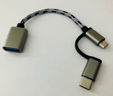 2 в 1 | Адаптер | USB-A |--> USB-C |--> Микро-USB |