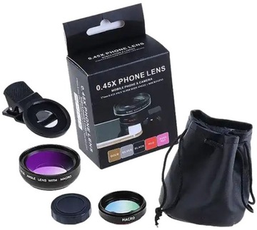 Набор ОБЪЕКТИВОВ для ТЕЛЕФОНА ПЛАНШЕТА 2в1 МАКРО + ШИРОКИЙ УГОЛ ШИРОКИЙ УГОЛ