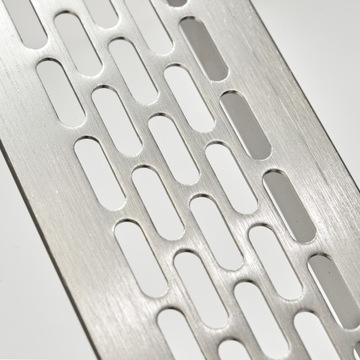 ALUMINIOWA MEBLOWA KRATKA WENTYLACYJNA DO MEBLI METALOWA 60x245 mm - CZARNA