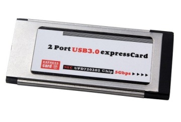 Адаптер контроллера Express Card USB3.0, 2 порта, 34 мм