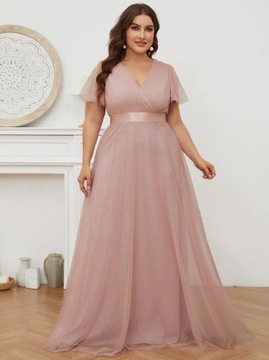 lucky1616 PIĘKNA SUKIENKA SUKNIA WESELE BAL 54 7XL