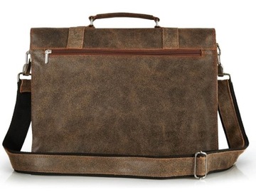 КОРИЧНЕВАЯ КОЖАНАЯ СУМКА SOLOME MESSAGE