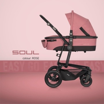 Глубокая коляска EASY-GO SOUL AIR + СУМКА ROSE