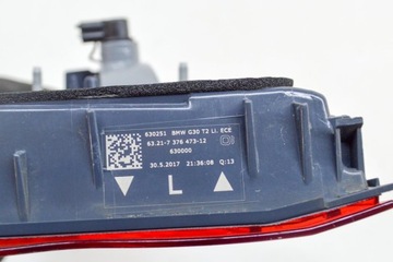 BMW 5 G30 530D LEVÝ STRANA KRYT ZADNÍ SVĚTLO 7376473 3.0 DIESEL 19