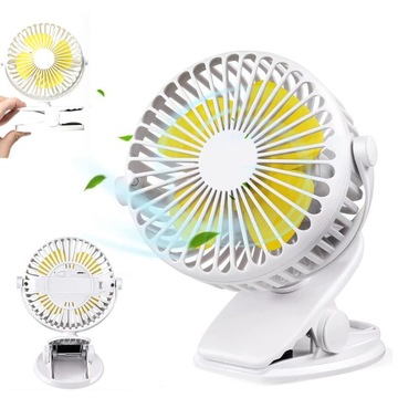MINI WENTYLATOR KLIPSOWE 3 PRĘDKOŚCI NA STOŁOWY USB AKUMULATOR GROWBOX