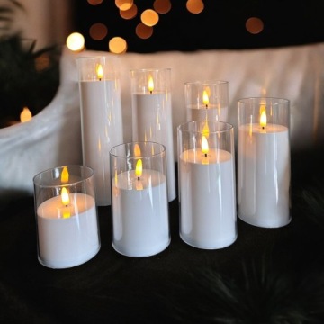 СВЕЧА, СВЕТОДИОДНАЯ ВСТАВКА ДЛЯ СВЕЧИ, ЭФФЕКТ ПЛАМЕНИ, СВЕЧА НА АККУМУЛЯТОРАХ, 17,5см, 7028