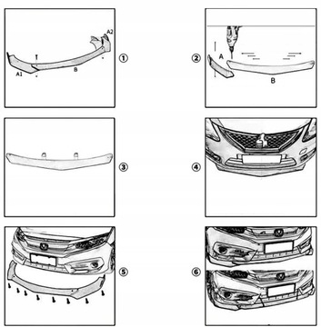 УНИВЕРСАЛЬНЫЙ РАЗДЕЛИТЕЛЬ СПОЙЛЕР ПЕРЕДНЕГО БАМПЕРА, ЧЕРНЫЙ ГЛЯНЦЕВЫЙ