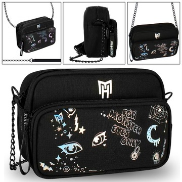 Monster High Czarna torebka na ramię 24x14x7cm STARPAK Uniwersalny