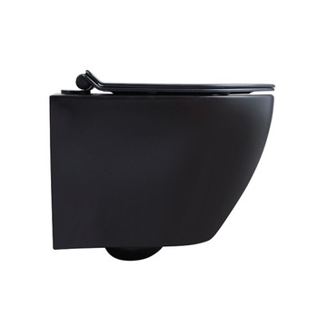 ПОДВЕСНОЙ УНИТАЗ БЕЗОБЕДКИ MIZU, ЧЕРНЫЙ МАТ, МЕДЛЕННО ЗАКРЫВАЮЩЕЕ СИДЕНЬЕ, ДЮРОПЛАСТ