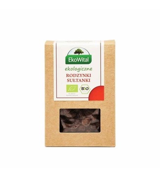 EKOWITAL EKOLOGICZNE RODZYNKI SŁODKA PRZEKĄSKA BIO 150g