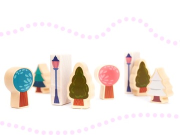 ОБРАЗОВАТЕЛЬНЫЕ ДЕРЕВЯННЫЕ БЛОКИ ГОРОД ПАЗЗЛ 135 EL