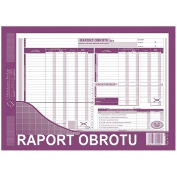 DRUK RAPORT OBROTU A4 413-1 SAMOKOPIA POZIOM