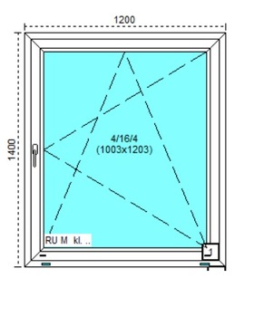 Tanie okna PCV RU Białe 120x140