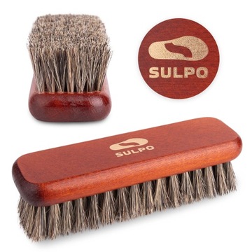 ЩЕТКА ДЛЯ ПОЛИРОВКИ ОБУВИ, БОЛЬШАЯ, ТВЕРДАЯ, КОНСКИЙ ВОЛОС, 16 СМ