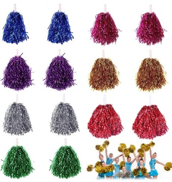 CHEERLEADERKI CZIRLIDERKI CZIRLIDERKA POMPONY POMPON wielokolorowy 14 szt