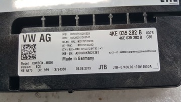 Контроллер модуля экстренного вызова (SOS) AUDI A4 (B9) A5 4KE035282B разборка