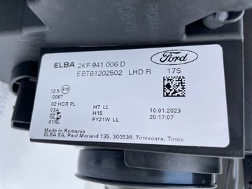 FORD TOURNEO CONNECT 2KF MK3 OBYČEJNÁ H7 KOMPLETNÍ PRAVÁ