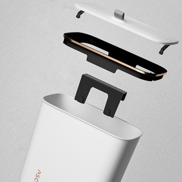 Kosz na śmieci z pokrywką Kosz na śmieci Jedzenie Biały Długi 31,6 cm