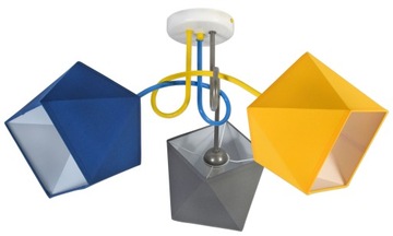 Lampa Wisząca Plafon Żyrandol Diament Dla Dzieci Młodzieżowa Abażur Kolor