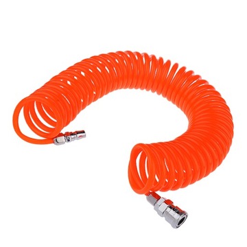 Elastyczny wąż spiralny o długości 39 stóp, 8 mm x 5 mm PU ze złączkami 1/4