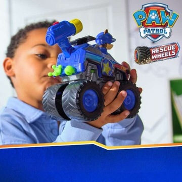 PSI PATROL RESCUE WHEELS NIEBIESKI POJAZD TERENOWY Z FIGURKĄ CHASE 6CM