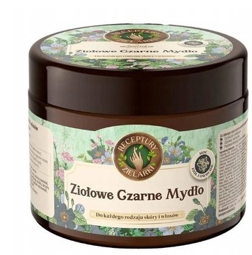 Receptury Zielarki czarne mydło do włosów ciała 300ml