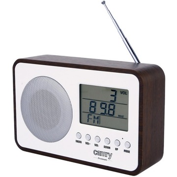 RADIO KUCHENNE CYFROWE RETRO FM ZEGAR BUDZIK TERMOMETR CR1153