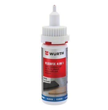 WURTH Klebfix szybki klej cyjanoakrylowy 50g 4 w 1