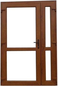 DRZWI ZEWN. PCV ZŁOTY DĄB 140x210 DWUSKRZYDŁOWE