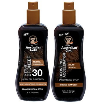 Australian Gold Spray Bronzer SPF30 + Tanning Gel Accelerator