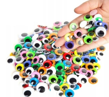 RUCHOME OCZKA 80 SZT SAMOPRZYLEPNE Kolorowe