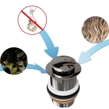 Пробка для умывальника клик-клак маленькая без перелива, хром