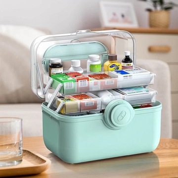 Аптечка первой помощи для лекарств большой емкости, коробка для таблеток, семейная аптека неотложной помощи