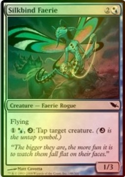 MTG Silkbind Faerie uncommon FOIL SHM