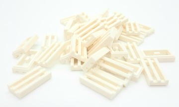Lego 2412b Tile Modified 1x2 White 40szt.Nowe
