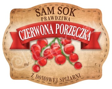 SOK CZERWONA PORZECZKA - Etykieta, naklejka 10x