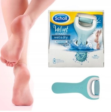 SCHOLL VELVET WET DRY PILNIK+ŁADOWARKA + 1ROLEK pilnik do stóp ścierający