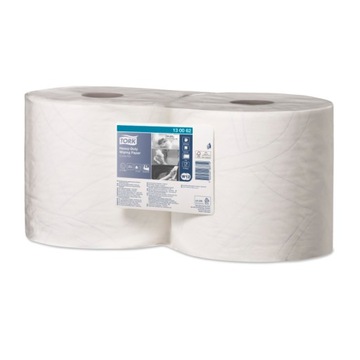 Tork 130062 - Czyściwo papierowe w roli, 2 warstwy, białe, W1/W2 170 m x2