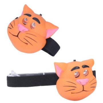 Детский налобный фонарь в форме кота 2 режима