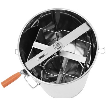 Ручная медогонка с 2-мя рамками, изготовлена ​​из нержавеющей стали.