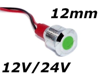 Lampka kontrolna sygnalizacyjna Wskaźnik 12V 12mm