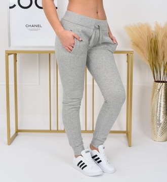 CK01 roz. XL DAMSKIE SPODNIE DRESOWE GŁADKIE