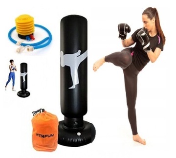 DMUCHANY WOREK BOKSERSKI TRENINGOWY STOJĄCY 160cm DO DOMU I OGRODU