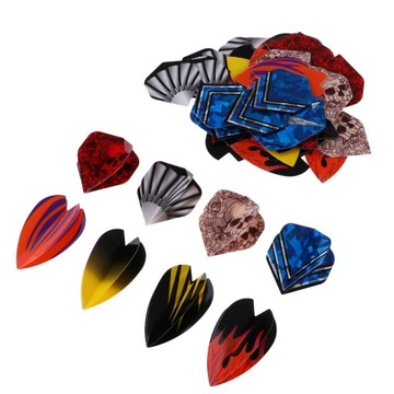 de-Durable s Tail with Unique Geometry National Flag Patterns 54pcs Skull