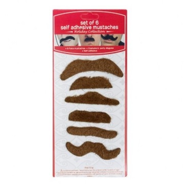 WĄSY 6 SZTUK POLICJANT KOWBOJ PROFESOR GANGSTER